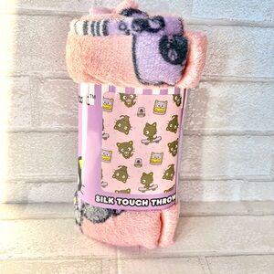 Sanrio Chococat Pink and Purple Silk Touch Throw Blanket NEW 40 x 50 Inches